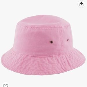 Pink bucket hat